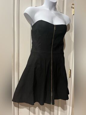Allegra K Black Strapless Zipper Front Dress NWT Size XL